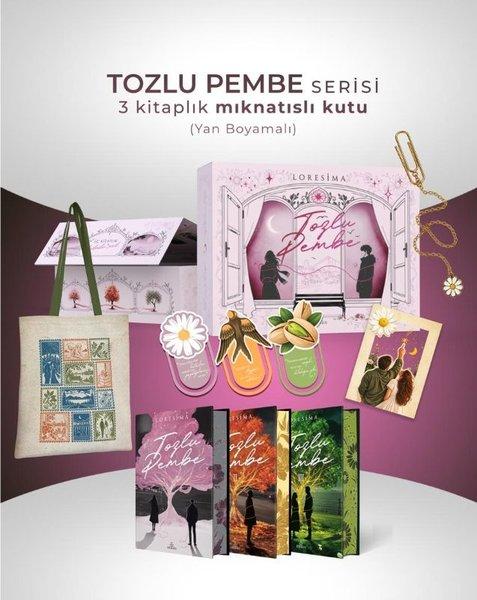 Tozlu Pembe Serisi Yan Boyamalı Seti - 3 Kitap Takım - Kutulu | Ephesus Yayınları (İnce Kapak)  - Resim 1