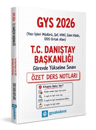 T.C. Danıştay Başkanlığı GYS Özet Ders Notları | Data Yayınları (Ciltsiz)  - Resim 1
