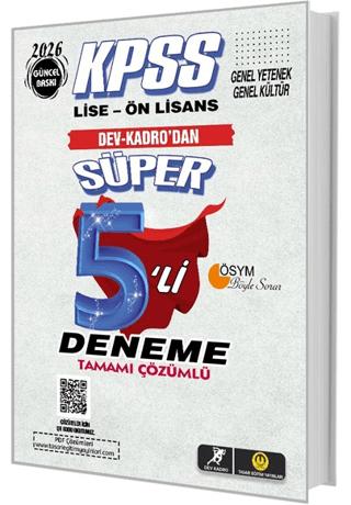KPSS Lise-Önlisans Süper 5'li Deneme