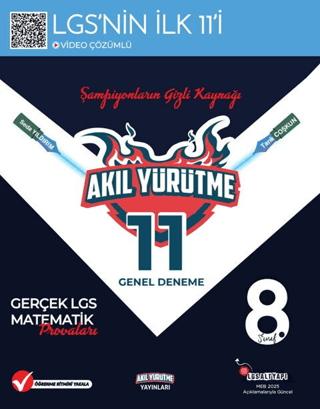 8. Sınıf LGS Matematik 11 Genel Deneme | Akıl Yürütme Yayınları (Ciltsiz)  - Resim 1