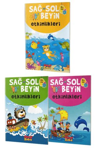 Sağ ve Sol Beyin Etkinlikleri Seti (3+Yaş) | Aktif Zeka Yayınları (Ciltsiz)  - Resim 1