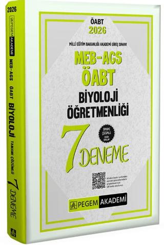 2026 MEB-AGS ÖABT Biyoloji Öğretmenliği Tamamı Çözümlü 7 Deneme | Pegem Akademi Yayıncılık (Ciltsiz)  - Resim 1
