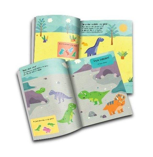 Dinozorlarla Oyun Kitabı - Keçe Çıkartmalar | İndigo Çocuk (İnce Kapak)  - Resim 2