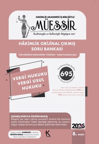 2026 Müessir Vergi Hukuku - Vergi Usul Hukuku - TVS Çıkmış Soru Bankası