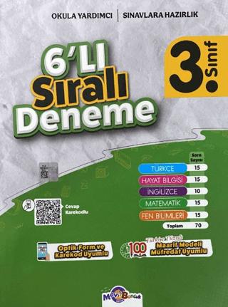 3. Sınıf 6'lı Sıralı Deneme | Mavi Boncuk Akademi (Ciltsiz)  - Resim 1