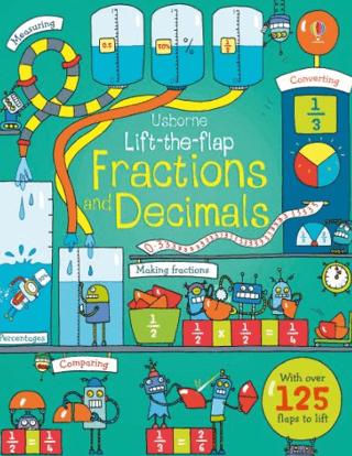 Lift-the-flap Fractions and Decimals | Usborne (Ciltli)  - Resim 1