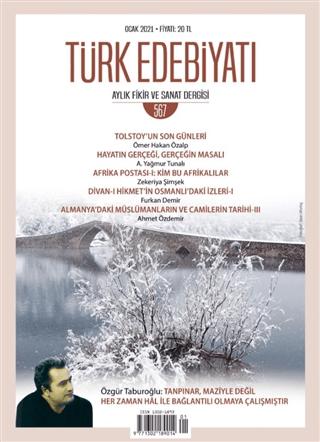 Türk Edebiyatı Dergisi Sayı: 567 Ocak 2021 | Türk Edebiyatı Dergisi (Ciltsiz)  - Resim 1