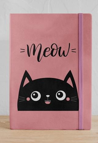 Meow Kedi İki Renk | Defterci (Ciltli)  - Resim 1