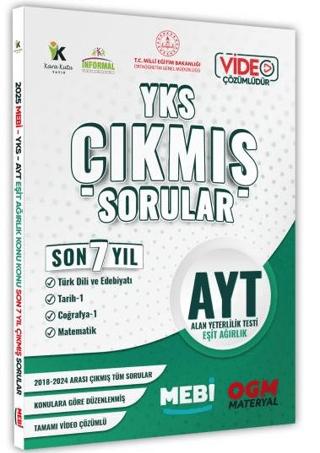 2025 YKS-AYT MEBİ Eşit Ağırlık (TM) Çıkmış Soru Bankası Konu Konu Son 7 Yıl Video/PDF Çözümlü