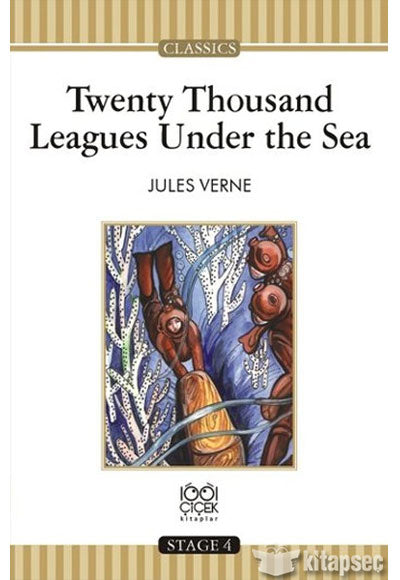 Twenty Thousand Leagues Under the Sea 1001 Çiçek Kitaplar - Jules Verne kitap kapağı