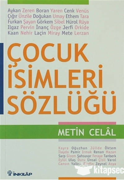 Çocuk İsimleri Sözlüğü - Metin Celal kitap kapağı