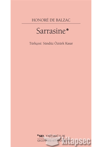 Sarrasine - Honore de Balzac kitap kapağı