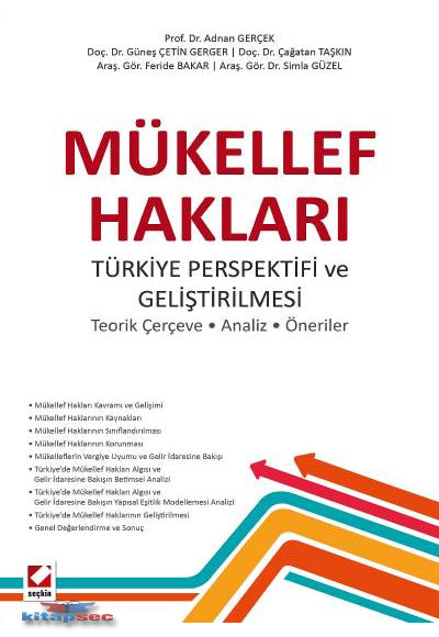 Mükellef Hakları - Adnan Gerçek kitap kapağı