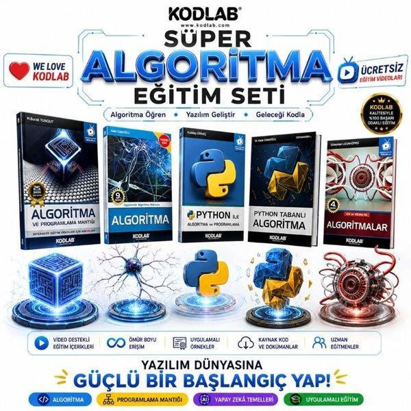 Süper Algoritma Eğitim Seti - 5 Kitap Takım | Kodlab (İnce Kapak)  - Resim 1