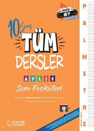 Palmetre 10. Sınıf  Tüm Dersler Aylık Çalışma Fasikülleri