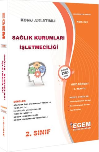 2. Sınıf Sağlık Kurumları İşletmeciliği Konu Anlatımlı Soru Bankası Güz Dönemi (3. Yarıyıl)