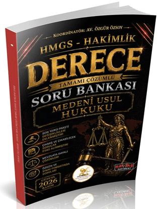 HUKAL HMGS-Hakimlik Derece Medeni Usul Hukuku Soru Bankası | Savaş Yayınevi (Ciltsiz)  - Resim 1