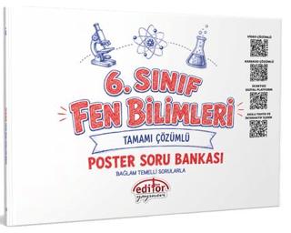 6. Sınıf Fen Bilimleri Poster Soru Bankası | Editör Yayınevi (Ciltsiz)  - Resim 1