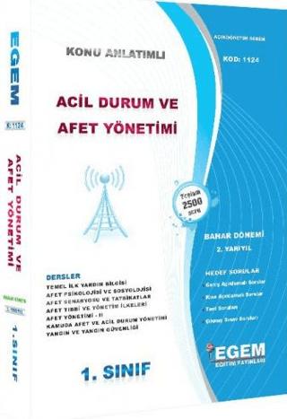 1. Sınıf 2. Yarıyıl Acil Durum Ve Afet Yönetimi