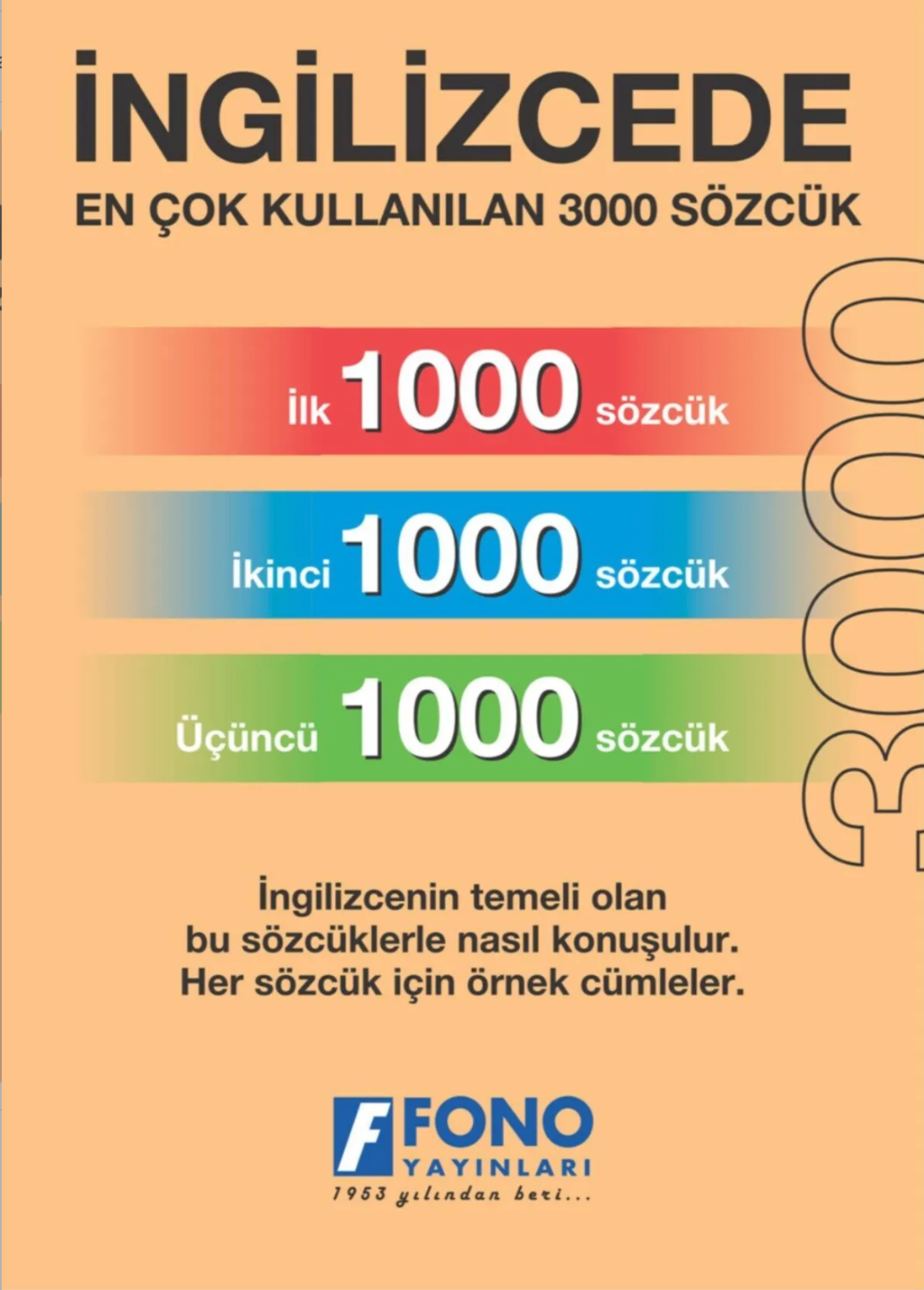 İngilizcede En Çok Kullanılan 3000 Sözcük | Fono Yayınları (İnce Kapak)