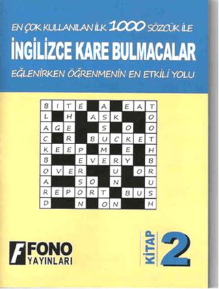 İngilizce Kare Bulmacalar 2. Kitap | Fono Yayınları (Ciltsiz)  - Resim 1