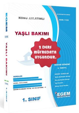 1. Sınıf Yaşlı Bakımı Konu Anlatımlı Soru Bankası - 2 Yarıyıl/Bahar Dönemi