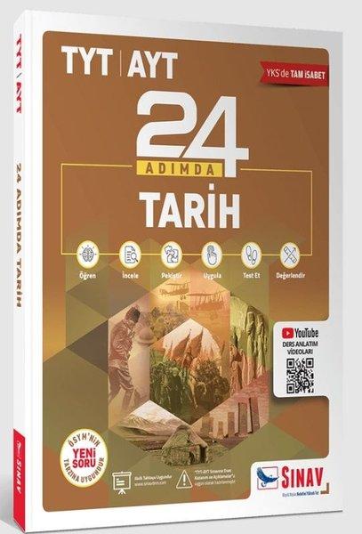 TYT AYT 24 Adımda Tarih Konu Anlatımlı Soru Bankası | Sınav Dergisi Yayınları (İnce Kapak)  - Resim 1