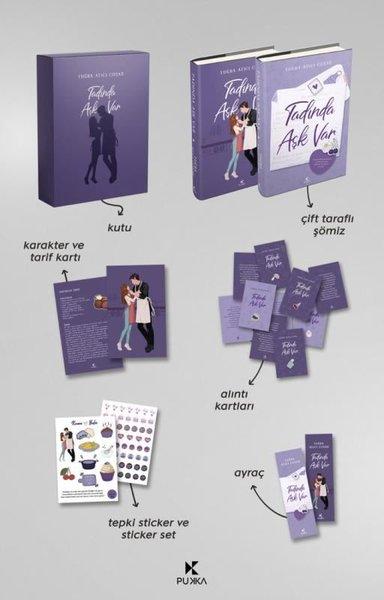 Tadında Aşk Var Kutulu Seti - Ayraç KarakterTarif ve Alıntı Kartı Tepki Sticker ve Sticker Seti Hediyeli | Pukka Yayınları (Ciltli)  - Resim 1