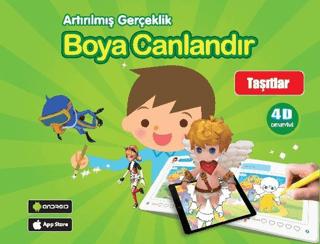 Artırılmış Gerçeklik - Boya Canlandır - Taşıtlar | Net Çocuk Yayınları (Ciltsiz)  - Resim 1