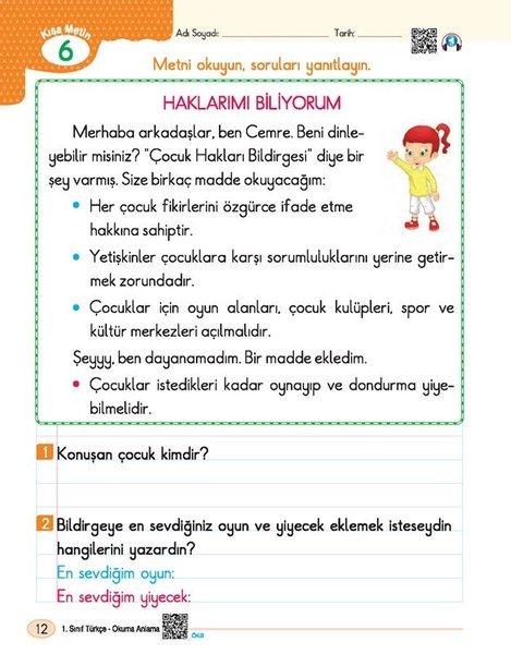 1. Sınıf Okuma Anlama | Üçgen Yayıncılık (İnce Kapak)  - Resim 2