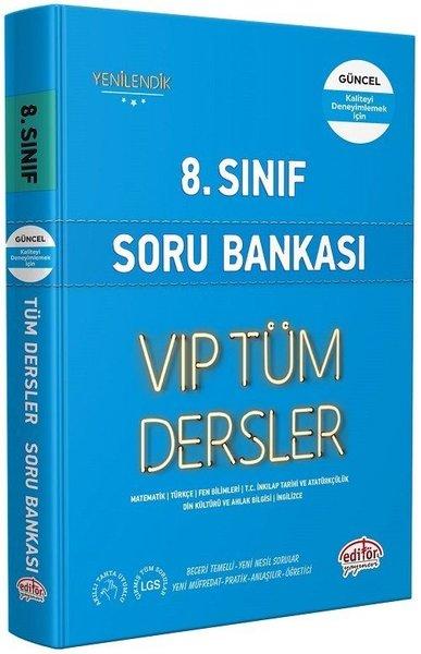 8.Sınıf VIP Tüm Dersler Soru Bankası - Mavi Kitap | Editör (İnce Kapak)  - Resim 1
