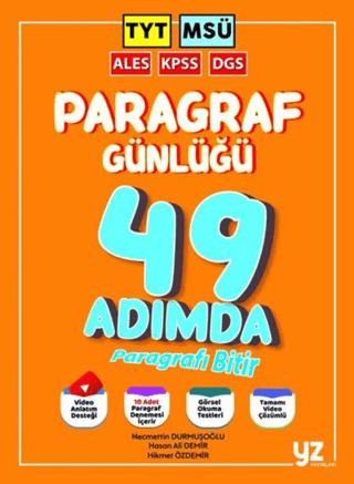 TYT MSÜ KPSS DGS ALES Paragraf Günlüğü | YZ Yayınları (Ciltsiz)  - Resim 1