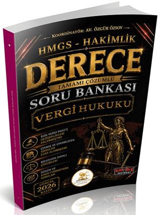 HUKAL HMGS-Hakimlik Derece Vergi Hukuku Soru Bankası | Savaş Yayınevi (Ciltsiz)  - Resim 1