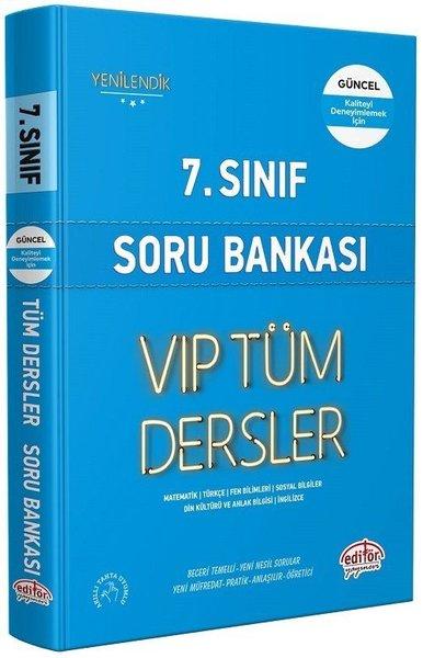 7.Sınıf VIP Tüm Dersler Soru Bankası - Mavi Kitap | Editör (İnce Kapak)  - Resim 1