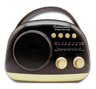 Crownwell Taşınabilir Bluetooth Retro Radyo Arizona Serisi / Black | Crownwell - Resim 1