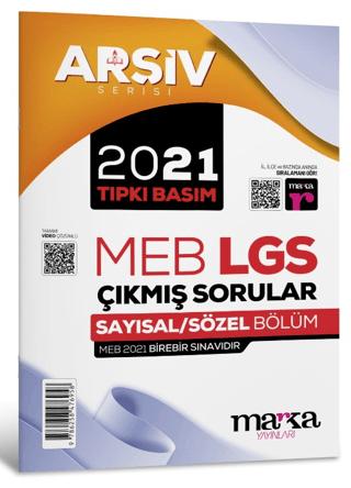 LGS 8. Sınıf Arşiv Serisi Tıpkı Basım Çıkmış Sorular Tamamı Video Çözümlü | Marka Yayınları (Ciltsiz)  - Resim 1
