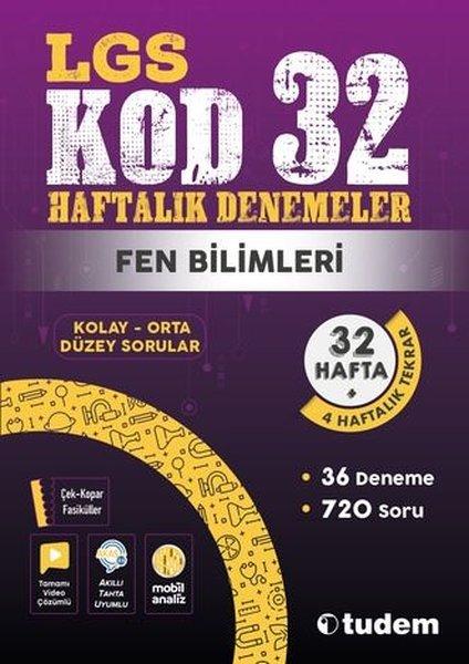 LGS Fen Bilimleri Kod 32 - Haftalık Denemeler | Tudem Yayınları - Ders Kitapları (İnce Kapak)  - Resim 1