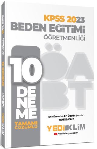 2023 ÖABT Beden Eğitimi Öğretmenliği Tamamı Çözümlü 10 Deneme | Yediiklim Yayınları (Ciltsiz)  - Resim 1