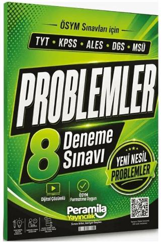 YKS TYT KPSS ALES DGS MSÜ Problemler 8 Deneme Çözümlü | Peramila Yayıncılık (Ciltsiz)  - Resim 1