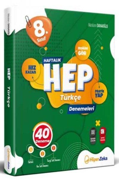 8. Sınıf Haftalık HEP Türkçe 40 Deneme | Hiper Zeka (İnce Kapak)  - Resim 1
