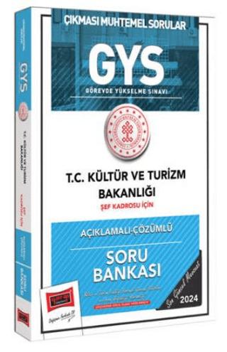 GYS T.C Kültür ve Turizm Bakanlığı Şef Kadrosu İçin Açıklamalı Çözümlü Soru Bankası
