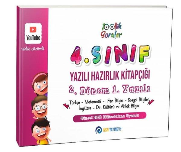 4. Sınıf Yazılı Hazırlık Kitapçığı 2. Dönem 1. Yazılı | NSN Yayınevi (İnce Kapak)  - Resim 1