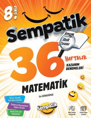 8. Sınıf Matematik 36 Haftalık Kazanım Denemeleri | Ünlüler Karması (Ciltsiz)  - Resim 1