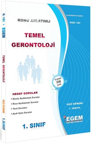 1. Sınıf 1. Yarıyıl Temel Gerontoloji Konu Anlatımlı Soru Bankası - Kod 183