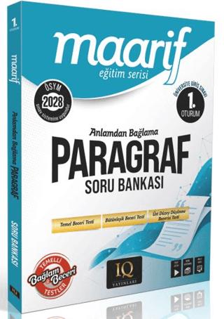 1. Oturum Anlamdan Bağlama Paragraf Soru Bankası | IQ Yayınları (Ciltsiz)  - Resim 1