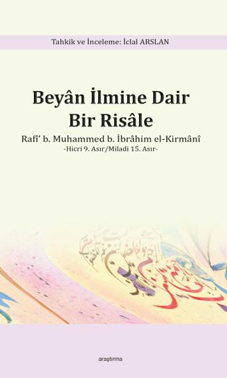 Beyan İlmine Dair Bir Risale | Araştırma Yayınları (Ciltsiz)  - Resim 1