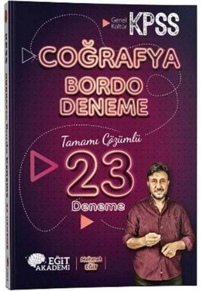 2023 KPSS Coğrafya Tamamı Çözümlü 23 Bordo Deneme | Mehmet Eğit (İnce Kapak)  - Resim 1