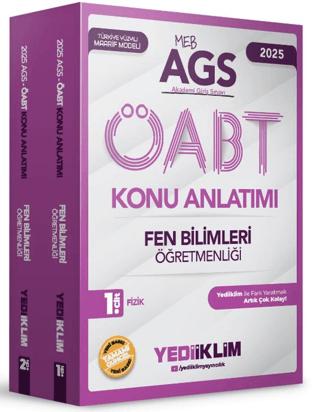 2025 MEBS AGS ÖABT Fen Bilimleri Öğretmenliği Konu Anlatımı (2 Cilt) | Yediiklim Yayınları (Ciltsiz)  - Resim 1