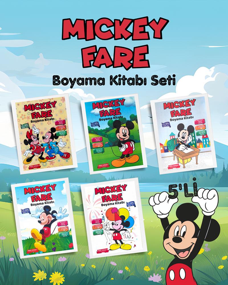 Mickey Fare Boyama 5 Kitap Set - Gönül Yayıncılık - Resim 1