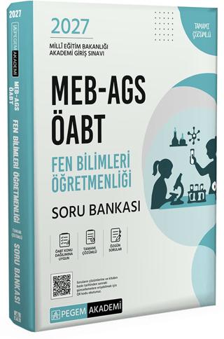 2027 MEB AGS ÖABT Fen Bilimleri Öğretmenliği Tamamı Çözümlü Soru Bankası | Pegem Akademi Yayıncılık (Ciltsiz)  - Resim 1